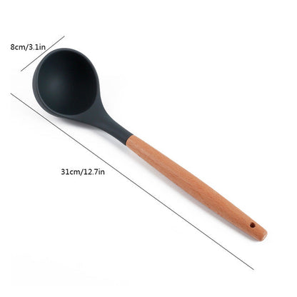 1 pc In 9 Styles Wood Handle Kitchen Cooking Tools