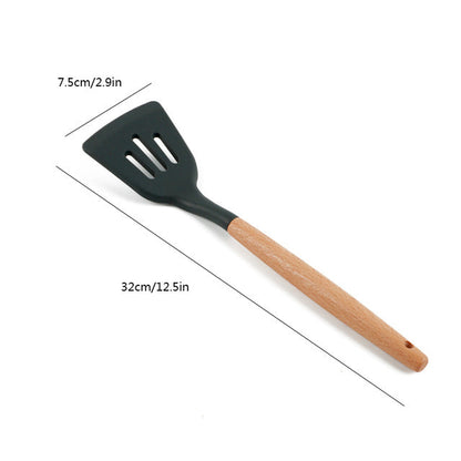 1 pc In 9 Styles Wood Handle Kitchen Cooking Tools
