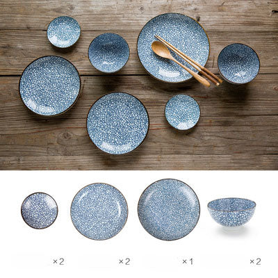 7pcs/set Japan style ceramic procelain dinner set