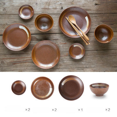 7pcs/set Japan style ceramic procelain dinner set
