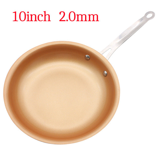 Non-stick Skillet Copper Red Pan Ceramic Skillet