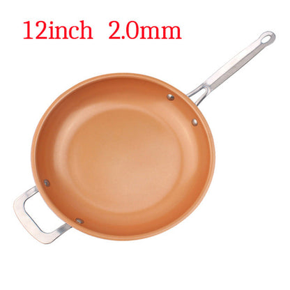 Non-stick Skillet Copper Red Pan Ceramic Skillet