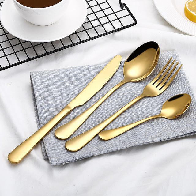 4pcs Stainless Steel Cutlery Silverware Set