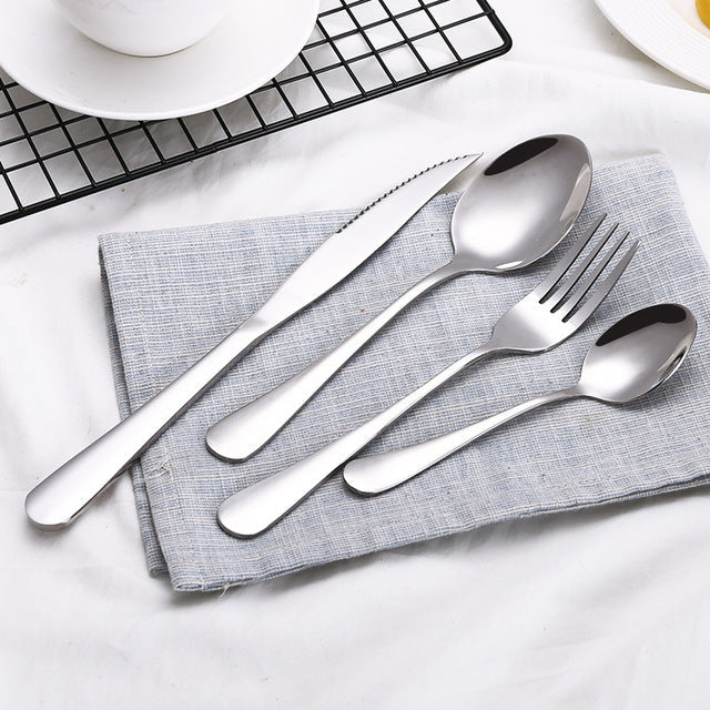 4pcs Stainless Steel Cutlery Silverware Set