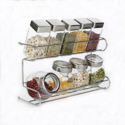 Kitchen Glass Cruet Condiment Spice Jars