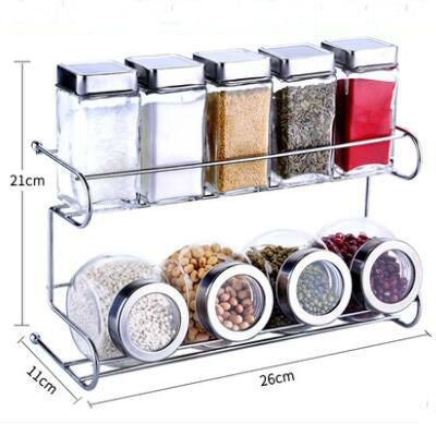Kitchen Glass Cruet Condiment Spice Jars