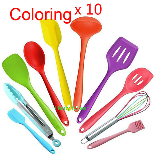 10-Piece Silicone Kitchen Tool Set