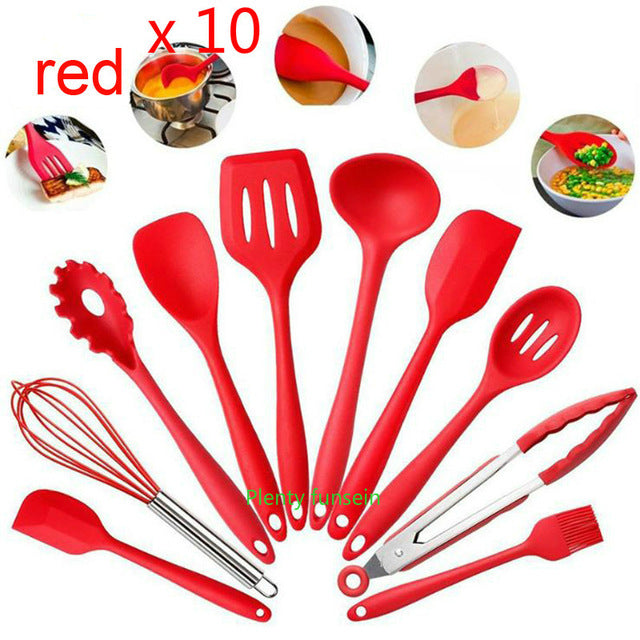 10-Piece Silicone Kitchen Tool Set