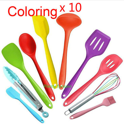 10 pieces set kit COLORFUL Set of Cooking Tools