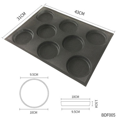 Goldbaking Silicone Bun Bread Forms Non Stick Baking Sheets Perforated Hamburger Molds Muffin Pan Tray